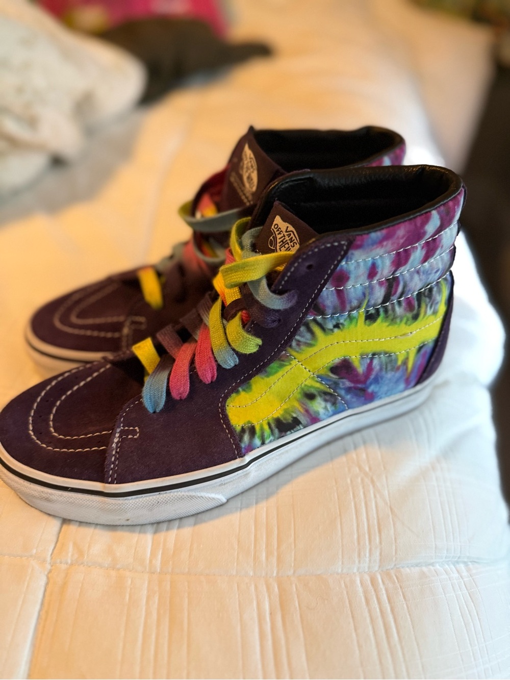 Vans Sk8-Hi Mysterioso Tie-Dye Purple Suede High TopsVans